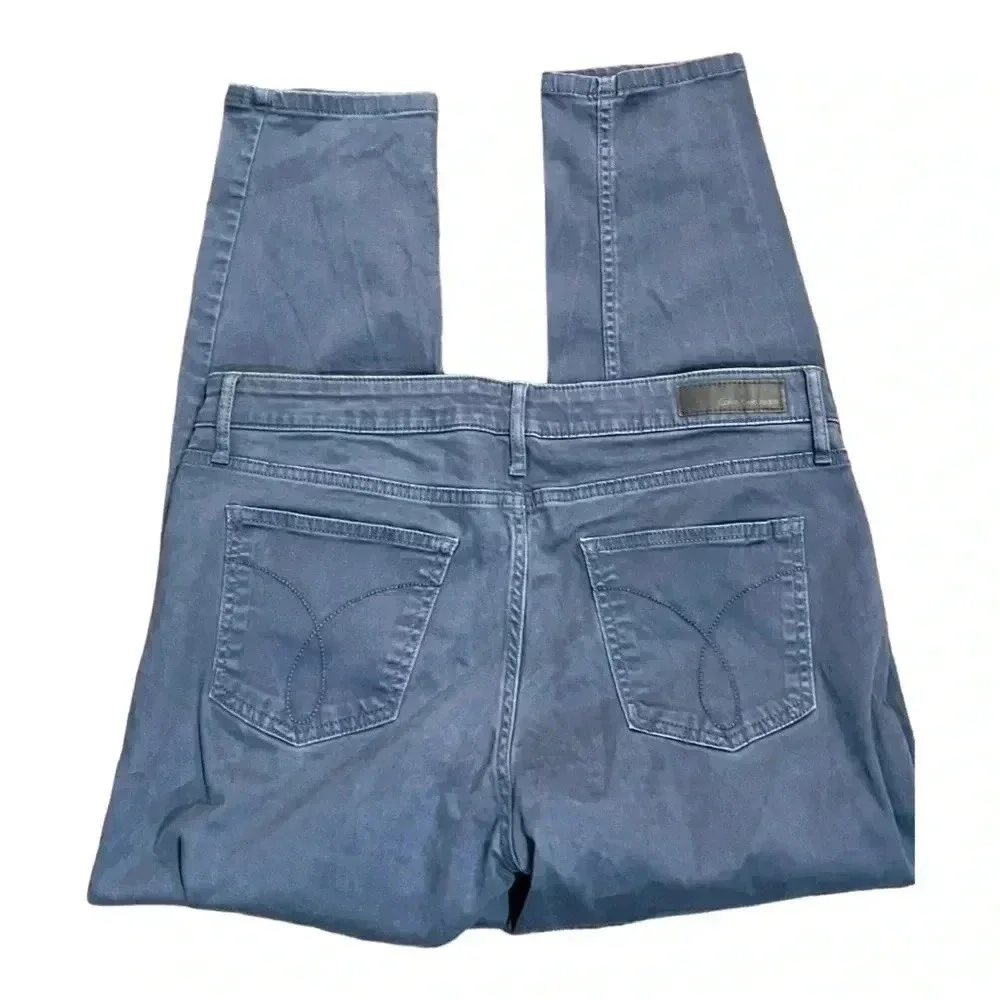 Calvin Klein Jeans size 12 slate blue ankle skinny pants EUC - Picture 3 of 12